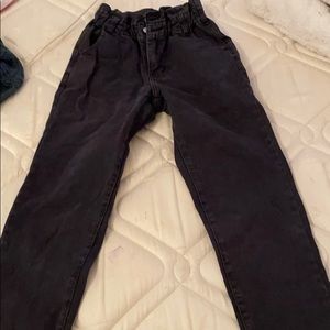 high waisted black mom jeans